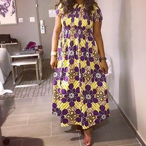 AUTHENTIC AFRICAN PRINT DRESS WITH POCKETS